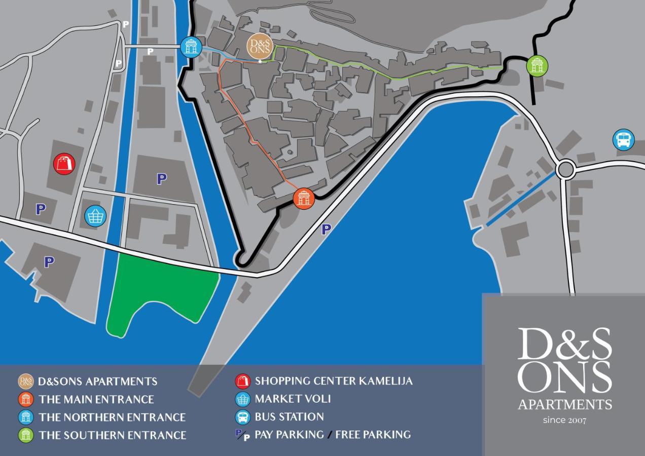 D & Sons Apartments Kotor Exteriér fotografie